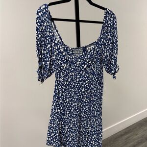 Reformation Blue and White Floral Dress